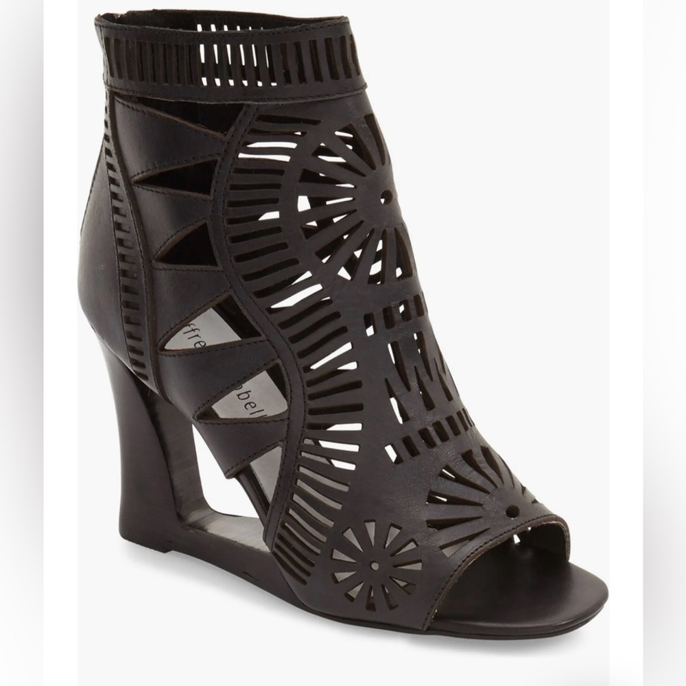 Jeffrey Campbell Chariot laser cutout wedge, new without tag. No box. Size 10